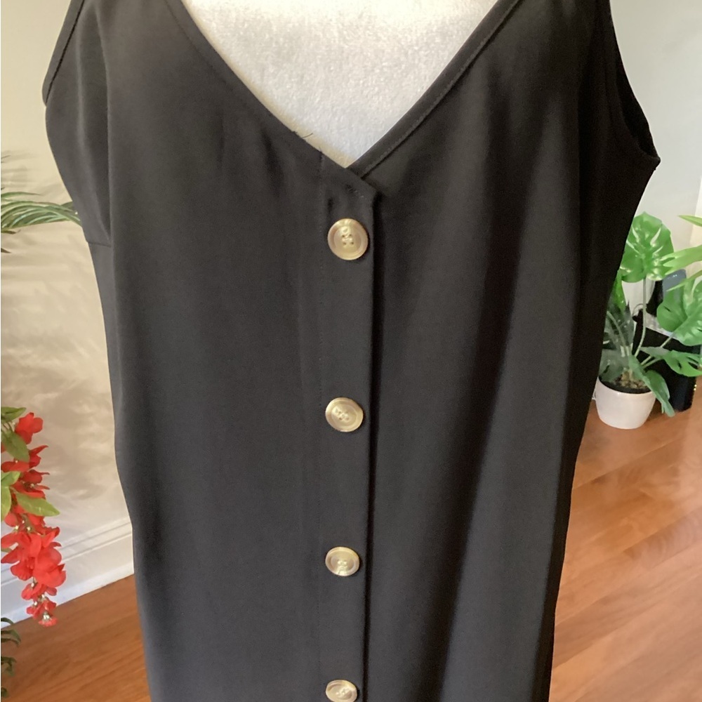 Button-Front Mini Dress - Picture 2 of 4